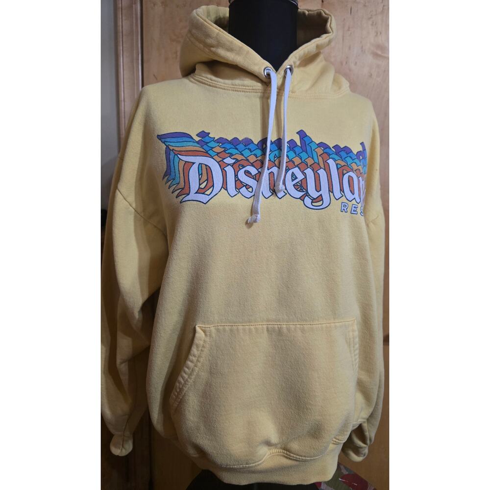 Disneyland Resort Yellow Hooded Sweatshirt (Size Medium)